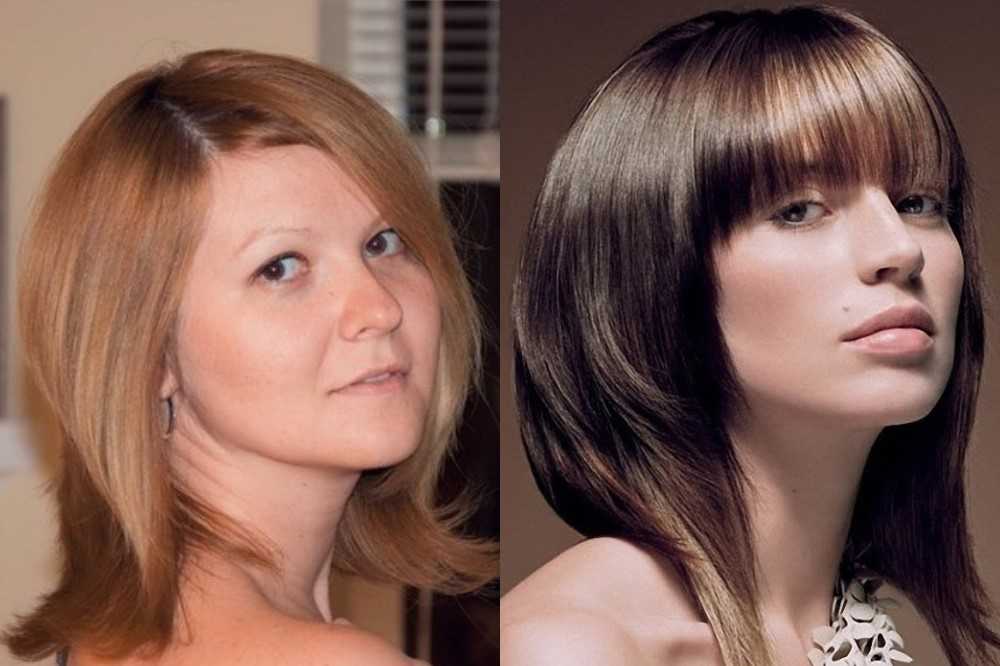 Двойное каре на средние, длинные, короткие волосы с челкой и без, кому идет и как стричь, как выглядит фото, вид сзади и спереди