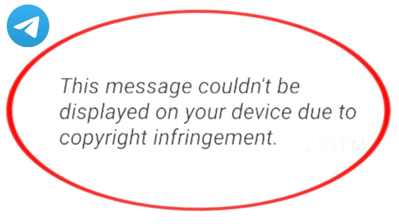 Fix telegram 'this message couldn't be displayed on your device due to copyright infringement'