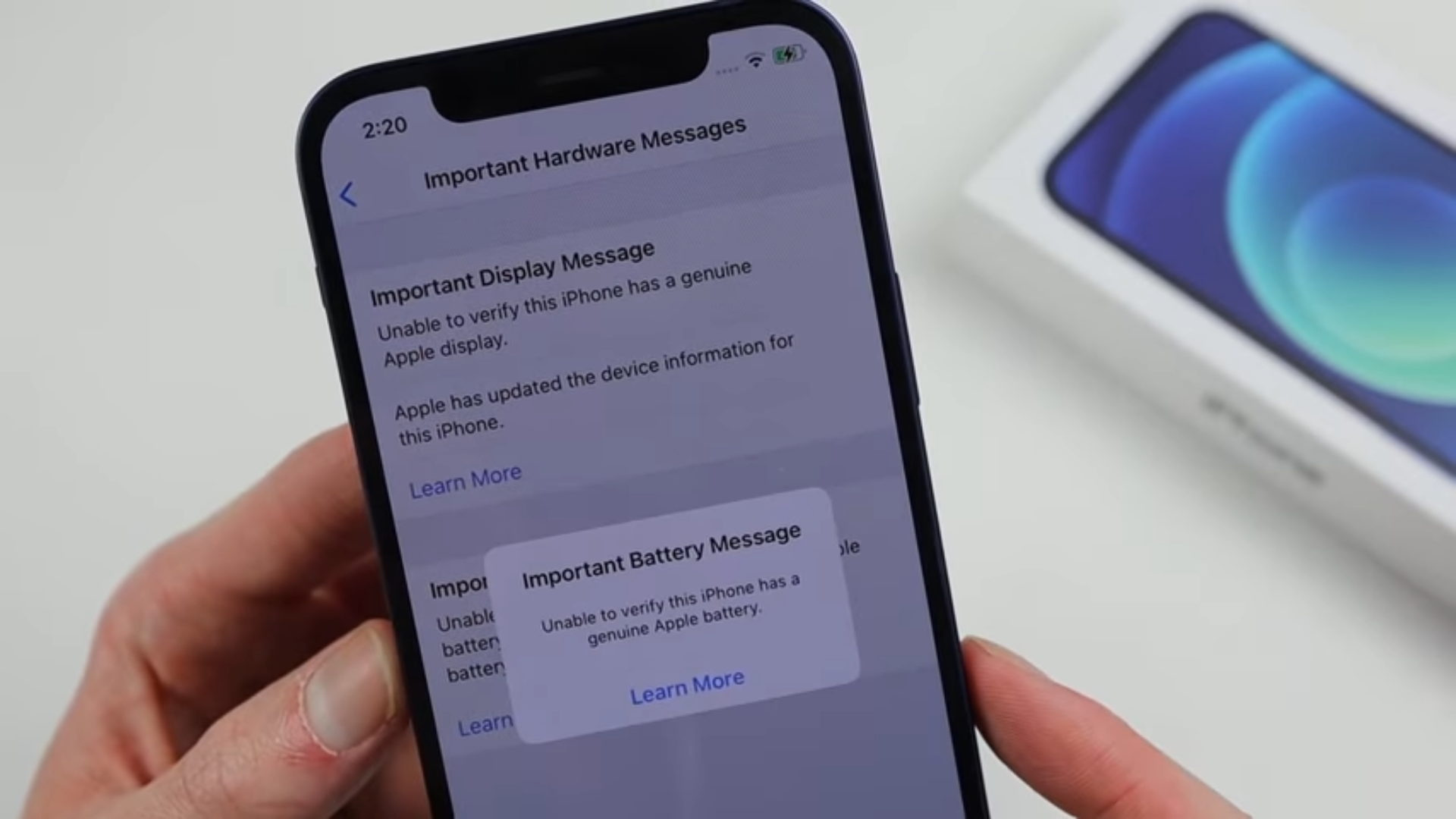 Ошибка подлинности экрана iphone 11