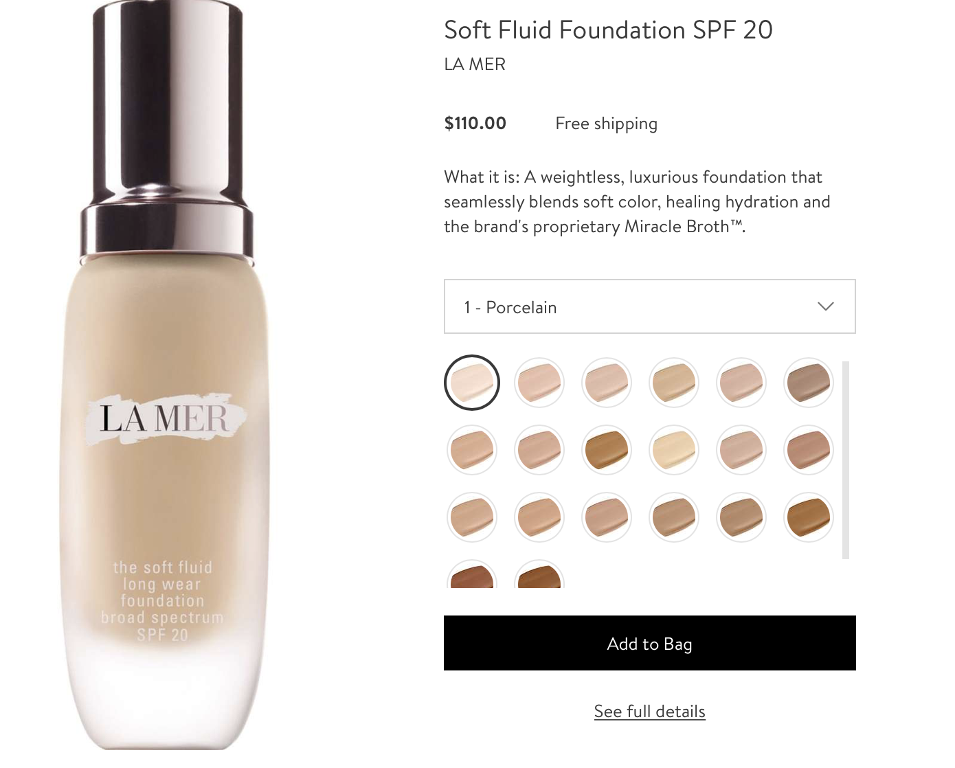 Soft fluid long wear foundation spf20 la mer | the beauty 2024