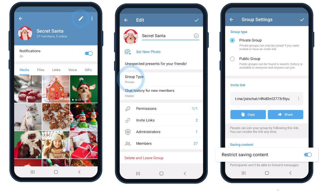 Почему не получается сделать скриншот в telegram