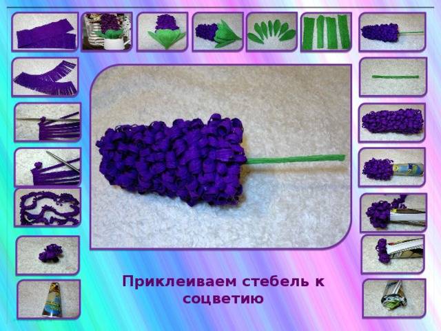 Гиацинт из гофрированной бумаги своими руками: как изготовить необычный цветок в домашних условиях