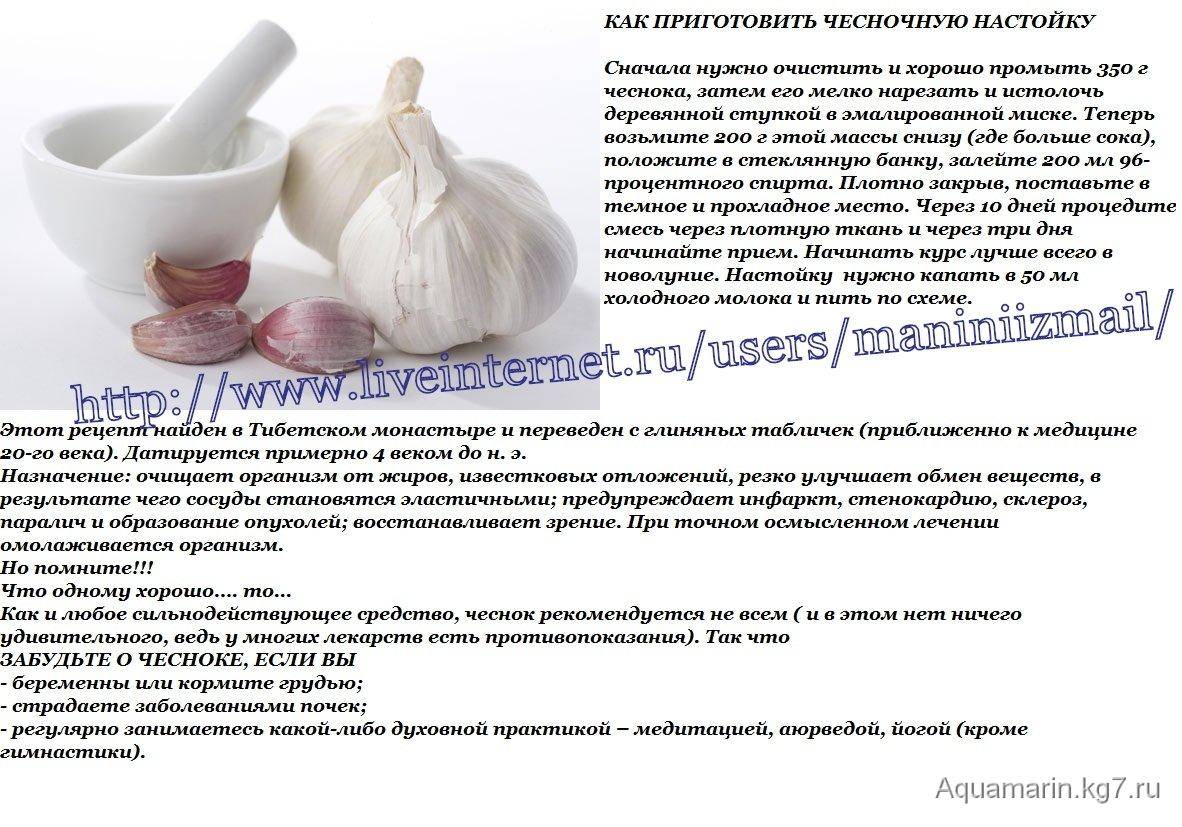 Чистка сосудов чесноком: тибетский рецепт, настойка с лимоном на водке, спирту — med-anketa.ru
