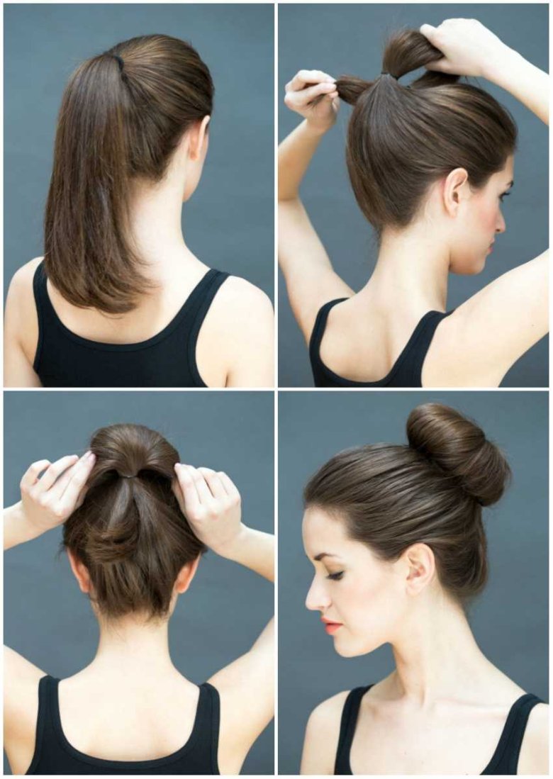 Hothair.ru - прически пучки на средние волосы (фото)
